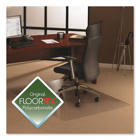 Image of Cleartex Ultimat Xxl Polycarb. Square General Office Mat For Carpets, 60 X 60, Clear