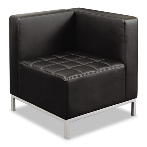 Image of Alera Qub Series Corner Sectional, 26.38w X 26.38d X 30.5h, Black