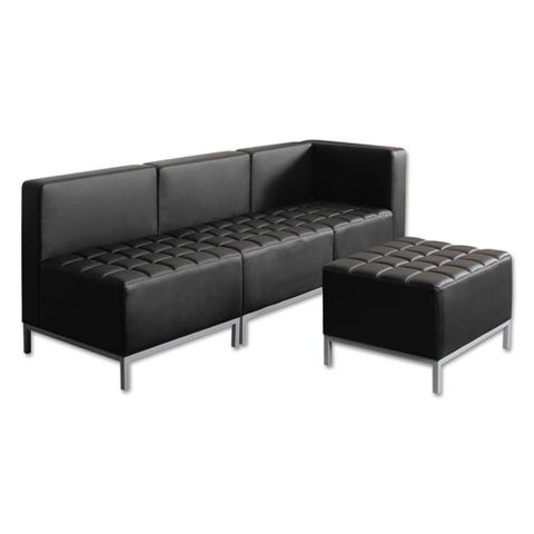 Image of Alera Qub Series Corner Sectional, 26.38w X 26.38d X 30.5h, Black