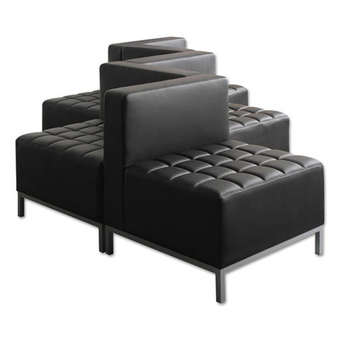 Image of Alera Qub Series Corner Sectional, 26.38w X 26.38d X 30.5h, Black