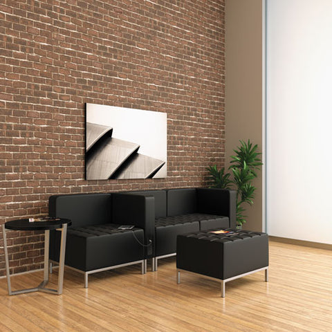 Image of Alera Qub Series Corner Sectional, 26.38w X 26.38d X 30.5h, Black