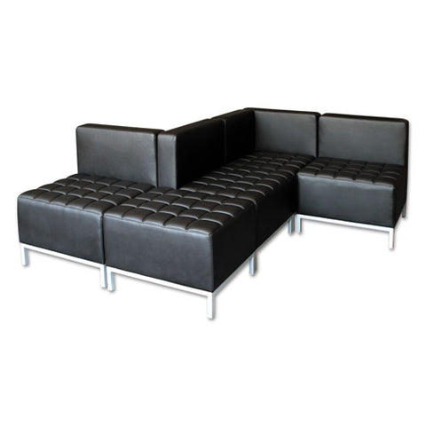 Image of Alera Qub Series Corner Sectional, 26.38w X 26.38d X 30.5h, Black