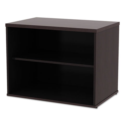 Image of Alera Open Office Low Storage Cab Cred, 29 1/2w X 19 1/8d X 22 7/8h, Espresso