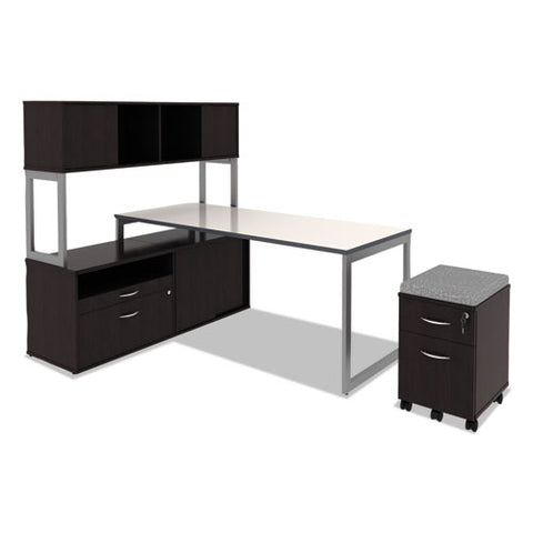 Image of Alera Open Office Low Storage Cab Cred, 29 1/2w X 19 1/8d X 22 7/8h, Espresso