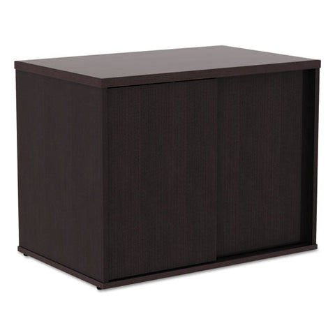 Image of Alera Open Office Low Storage Cab Cred, 29 1/2w X 19 1/8d X 22 7/8h, Espresso