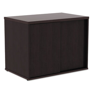 Alera Open Office Low Storage Cab Cred, 29 1/2w X 19 1/8d X 22 7/8h, Espresso