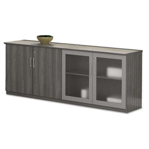 Image of Medina Series Low Wall Cabinet With Doors, 72w X 20d X 29 1/2h, Gray Steel, Box2