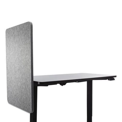 Image of Desk Modesty Adjustable Height Desk Screen Cubicle Divider And Privacy Partition, 23.5 X 1 X 36, Polyester, Gray