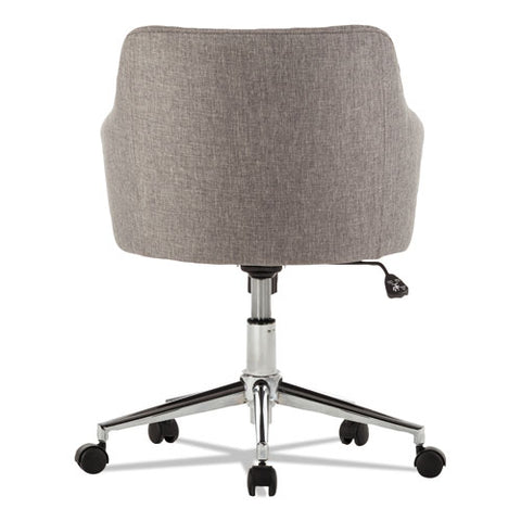 Image of Alera Captain Series Mid-back Chair, Supports Up To 275 Lbs, Gray Tweed Seat/gray Tweed Back, Chrome Base