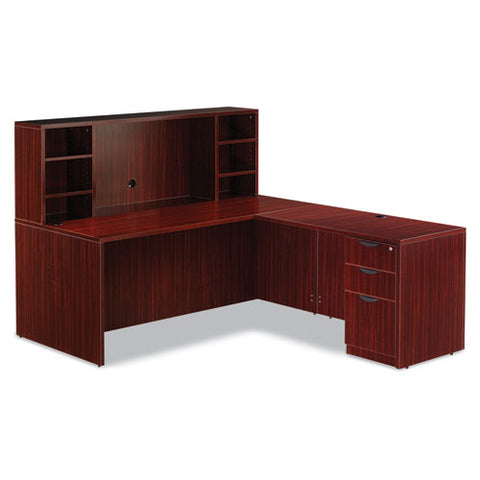 Image of Alera Valencia Series Straight Front Desk Shell, 71w X 35.5d X 29.63h, Mahogany