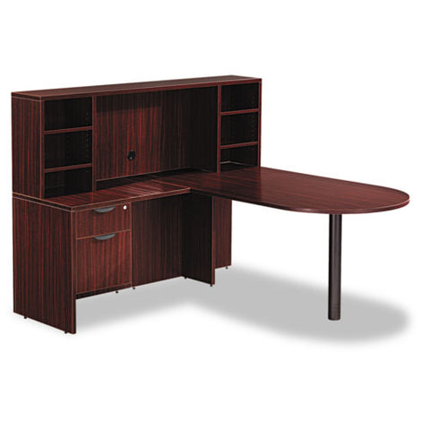 Image of Alera Valencia Series Straight Front Desk Shell, 71w X 35.5d X 29.63h, Mahogany