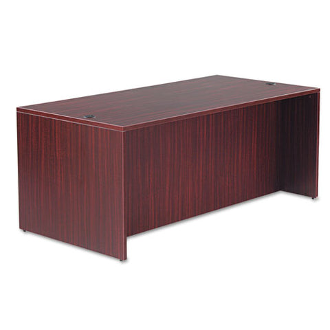 Image of Alera Valencia Series Straight Front Desk Shell, 71w X 35.5d X 29.63h, Mahogany