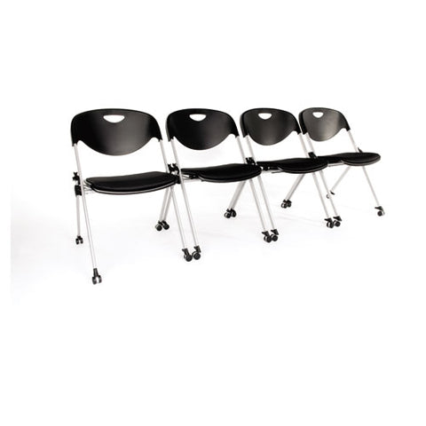 Image of Alera Sl Series Nesting Stack Chair Without Arms, Black Seat/black Back, Gray Base, 2/carton