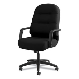 Pillow-soft 2090 Series Executive High-back Swivel/tilt Chair, Supports Up To 300 Lbs., Black Seat/black Back, Black Base