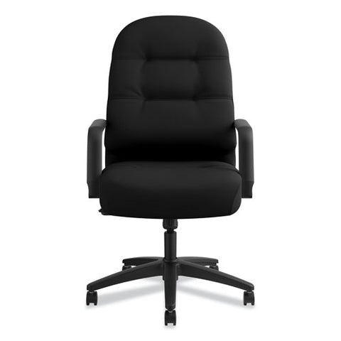 Image of Pillow-soft 2090 Series Executive High-back Swivel/tilt Chair, Supports Up To 300 Lbs., Black Seat/black Back, Black Base