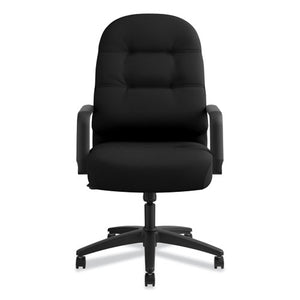 Pillow-soft 2090 Series Executive High-back Swivel/tilt Chair, Supports Up To 300 Lbs., Black Seat/black Back, Black Base