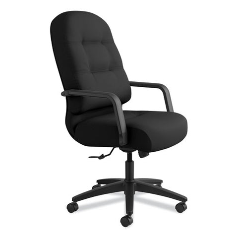 Image of Pillow-soft 2090 Series Executive High-back Swivel/tilt Chair, Supports Up To 300 Lbs., Black Seat/black Back, Black Base