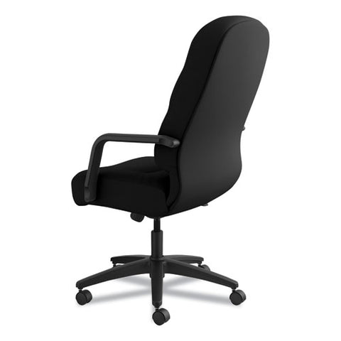 Image of Pillow-soft 2090 Series Executive High-back Swivel/tilt Chair, Supports Up To 300 Lbs., Black Seat/black Back, Black Base