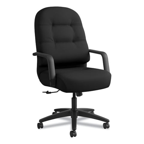 Image of Pillow-soft 2090 Series Executive High-back Swivel/tilt Chair, Supports Up To 300 Lbs., Black Seat/black Back, Black Base