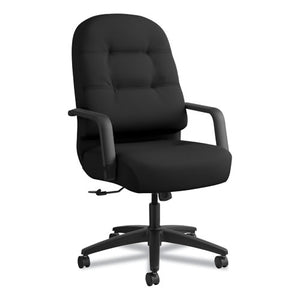 Pillow-soft 2090 Series Executive High-back Swivel/tilt Chair, Supports Up To 300 Lbs., Black Seat/black Back, Black Base