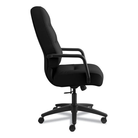 Image of Pillow-soft 2090 Series Executive High-back Swivel/tilt Chair, Supports Up To 300 Lbs., Black Seat/black Back, Black Base