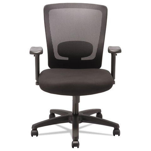 Image of Alera Envy Series Mesh Mid-back Swivel/tilt Chair, Supports Up To 250 Lbs., Black Seat/black Back, Black Base