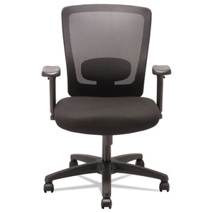 Alera Envy Series Mesh Mid-back Swivel/tilt Chair, Supports Up To 250 Lbs., Black Seat/black Back, Black Base