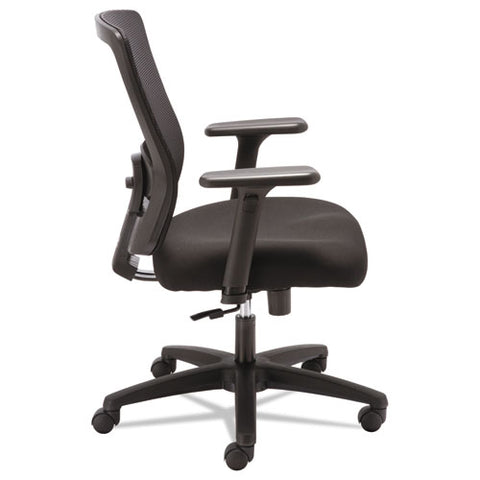 Image of Alera Envy Series Mesh Mid-back Swivel/tilt Chair, Supports Up To 250 Lbs., Black Seat/black Back, Black Base