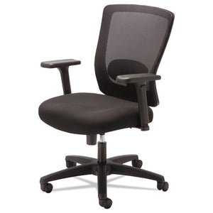 Alera Envy Series Mesh Mid-back Swivel/tilt Chair, Supports Up To 250 Lbs., Black Seat/black Back, Black Base