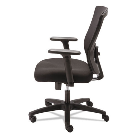 Image of Alera Envy Series Mesh Mid-back Swivel/tilt Chair, Supports Up To 250 Lbs., Black Seat/black Back, Black Base