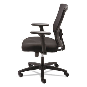 Alera Envy Series Mesh Mid-back Swivel/tilt Chair, Supports Up To 250 Lbs., Black Seat/black Back, Black Base