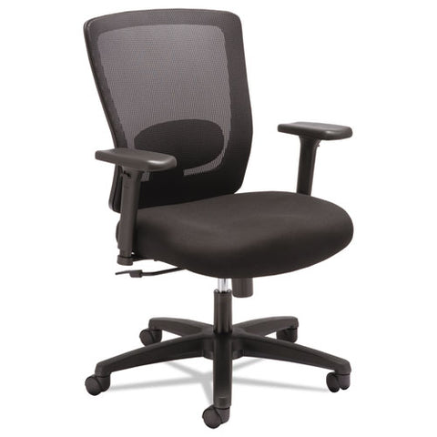 Image of Alera Envy Series Mesh Mid-back Swivel/tilt Chair, Supports Up To 250 Lbs., Black Seat/black Back, Black Base