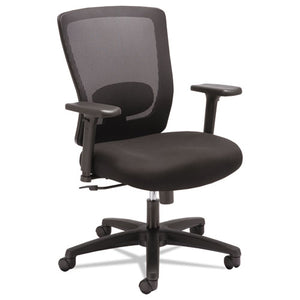 Alera Envy Series Mesh Mid-back Swivel/tilt Chair, Supports Up To 250 Lbs., Black Seat/black Back, Black Base