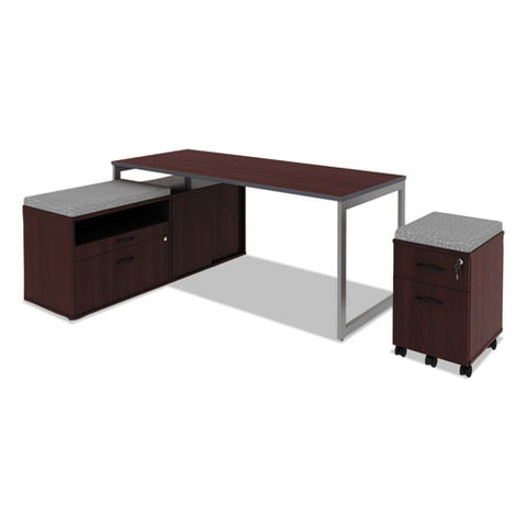 Image of Alera Open Office Low Storage Cab Cred, 29 1/2w X 19 1/8d X 22 7/8h, Mahogany