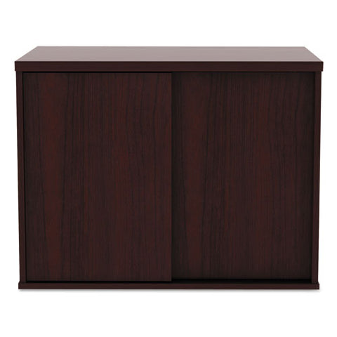 Image of Alera Open Office Low Storage Cab Cred, 29 1/2w X 19 1/8d X 22 7/8h, Mahogany