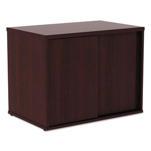 Alera Open Office Low Storage Cab Cred, 29 1/2w X 19 1/8d X 22 7/8h, Mahogany