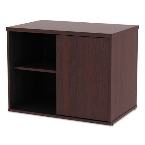 Image of Alera Open Office Low Storage Cab Cred, 29 1/2w X 19 1/8d X 22 7/8h, Mahogany