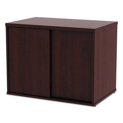 Image of Alera Open Office Low Storage Cab Cred, 29 1/2w X 19 1/8d X 22 7/8h, Mahogany