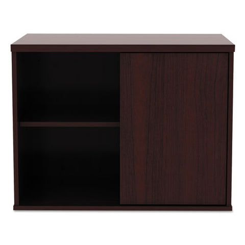 Image of Alera Open Office Low Storage Cab Cred, 29 1/2w X 19 1/8d X 22 7/8h, Mahogany