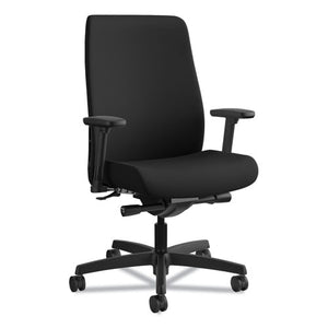 Endorse Upholstered Mid-back Work Chair, Supports Up To 300 Lbs., Black Seat/black Back, Black Base