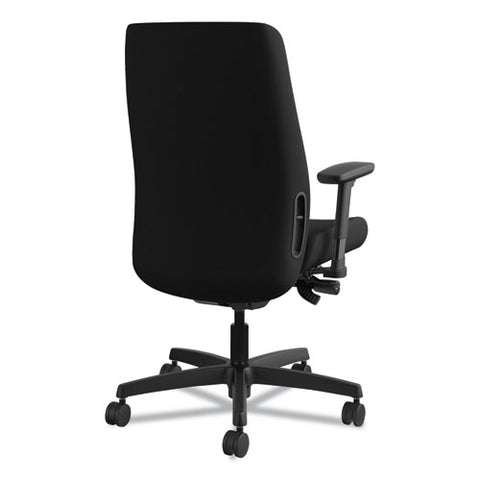 Image of Endorse Upholstered Mid-back Work Chair, Supports Up To 300 Lbs., Black Seat/black Back, Black Base