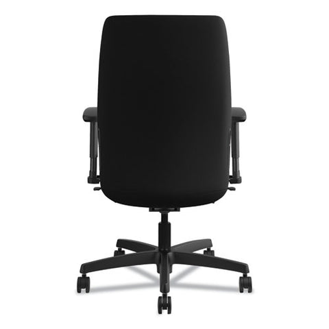 Image of Endorse Upholstered Mid-back Work Chair, Supports Up To 300 Lbs., Black Seat/black Back, Black Base