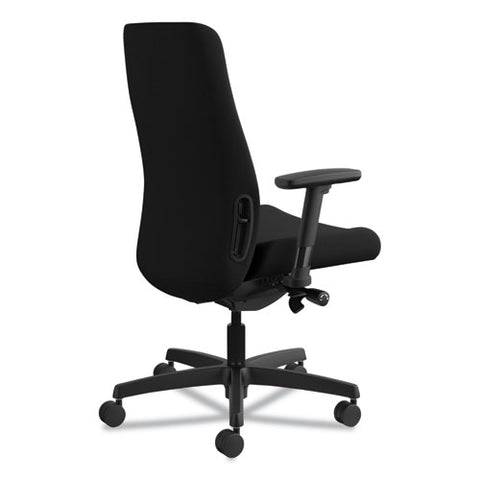 Image of Endorse Upholstered Mid-back Work Chair, Supports Up To 300 Lbs., Black Seat/black Back, Black Base