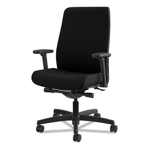 Endorse Upholstered Mid-back Work Chair, Supports Up To 300 Lbs., Black Seat/black Back, Black Base