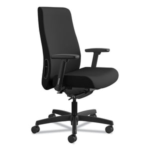 Endorse Upholstered Mid-back Work Chair, Supports Up To 300 Lbs., Black Seat/black Back, Black Base