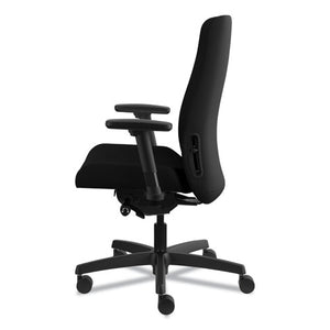 Endorse Upholstered Mid-back Work Chair, Supports Up To 300 Lbs., Black Seat/black Back, Black Base