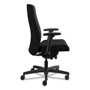 Endorse Upholstered Mid-back Work Chair, Supports Up To 300 Lbs., Black Seat/black Back, Black Base