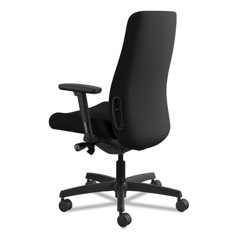 Image of Endorse Upholstered Mid-back Work Chair, Supports Up To 300 Lbs., Black Seat/black Back, Black Base