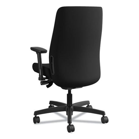 Image of Endorse Upholstered Mid-back Work Chair, Supports Up To 300 Lbs., Black Seat/black Back, Black Base