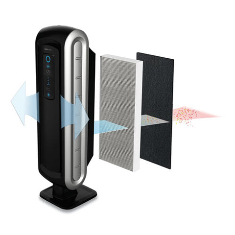 Image of Hepa And Carbon Filtration Air Purifiers, 100-200 Sq Ft Room Capacity, Black